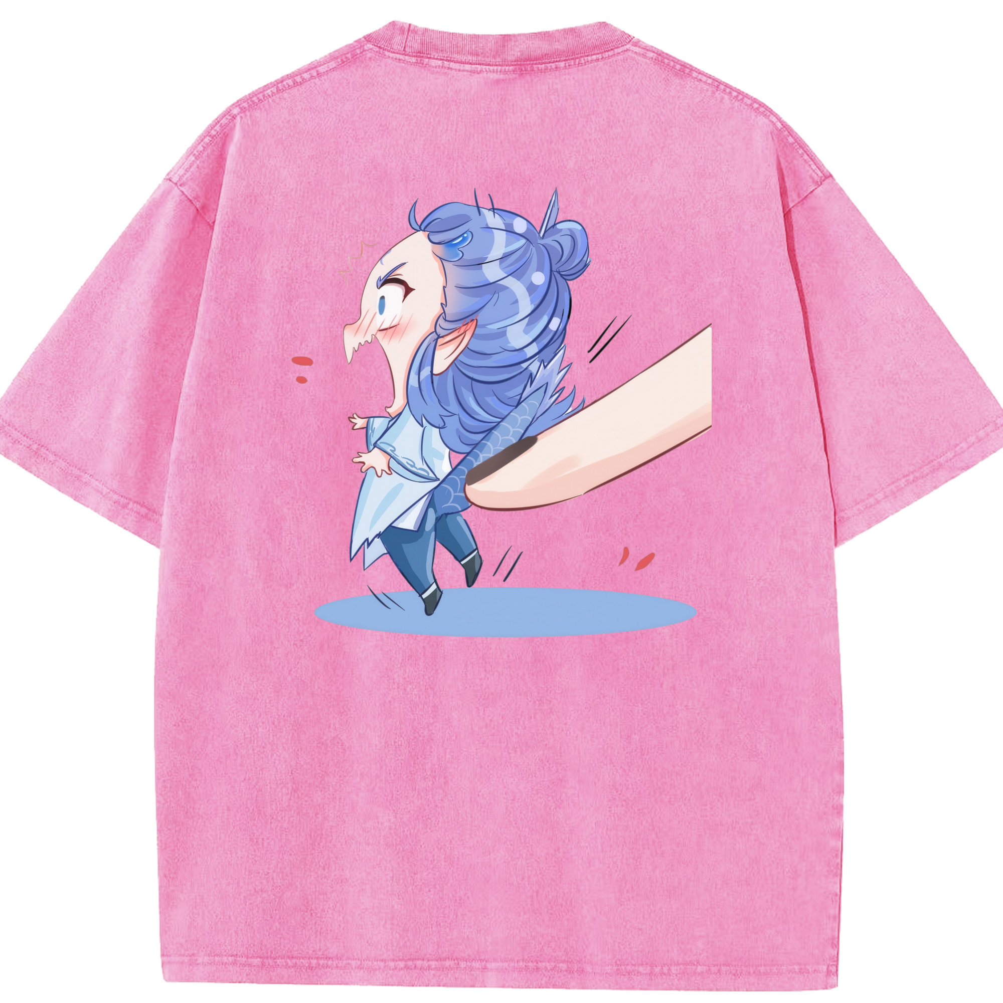 （画像用） Ne Zha 2 ナタ 魔童の大暴れ 綿100% ヴィンテージ風 半袖Tシャツ（背面プリント）